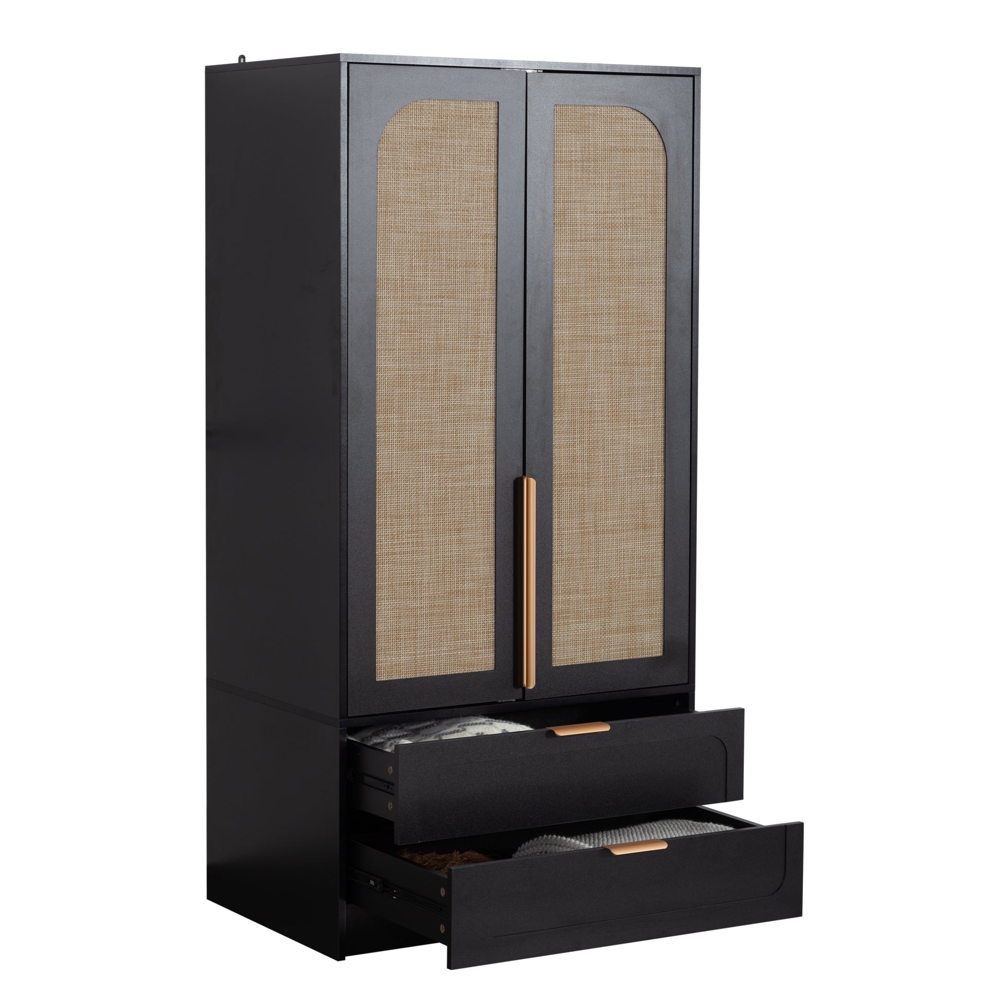 2 doors Armoire Wardrobe with 2 Drawers