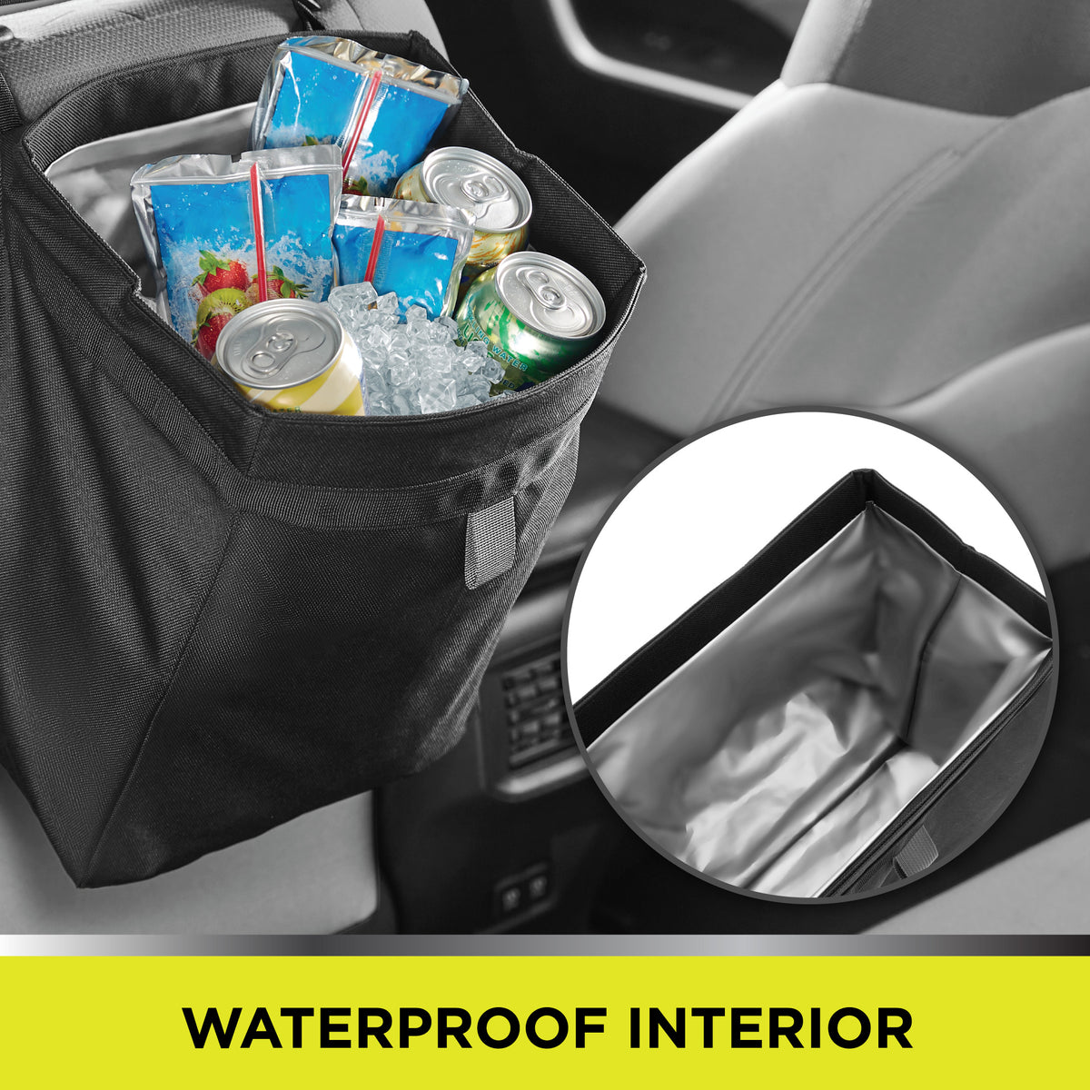 Collapsible Car Trash Bag, Waterproof Hanging Garbage Bin for Vehicle Interior, Portable Auto Waste Container for Cars and SUVs