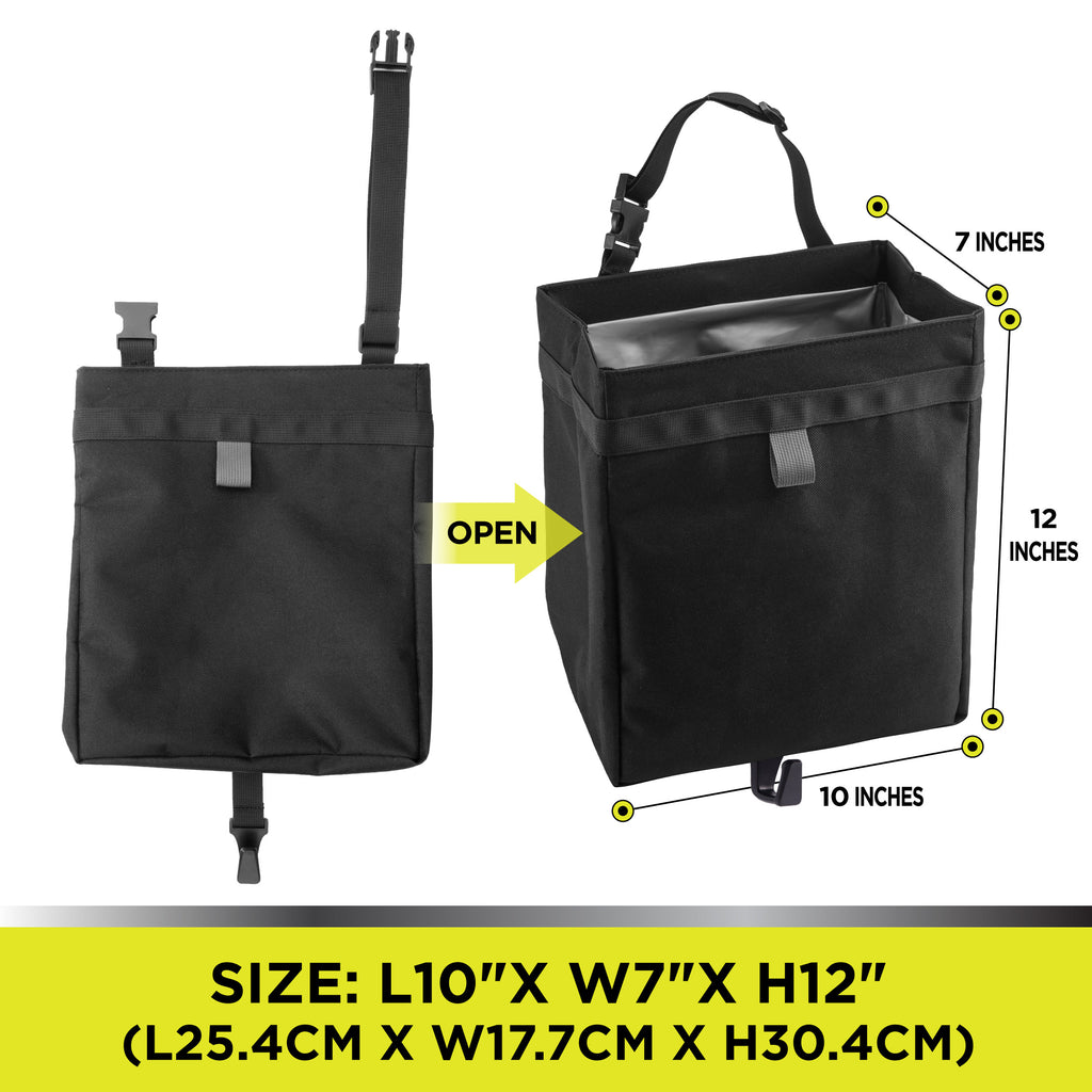 Collapsible Car Trash Bag, Waterproof Hanging Garbage Bin for Vehicle Interior, Portable Auto Waste Container for Cars and SUVs