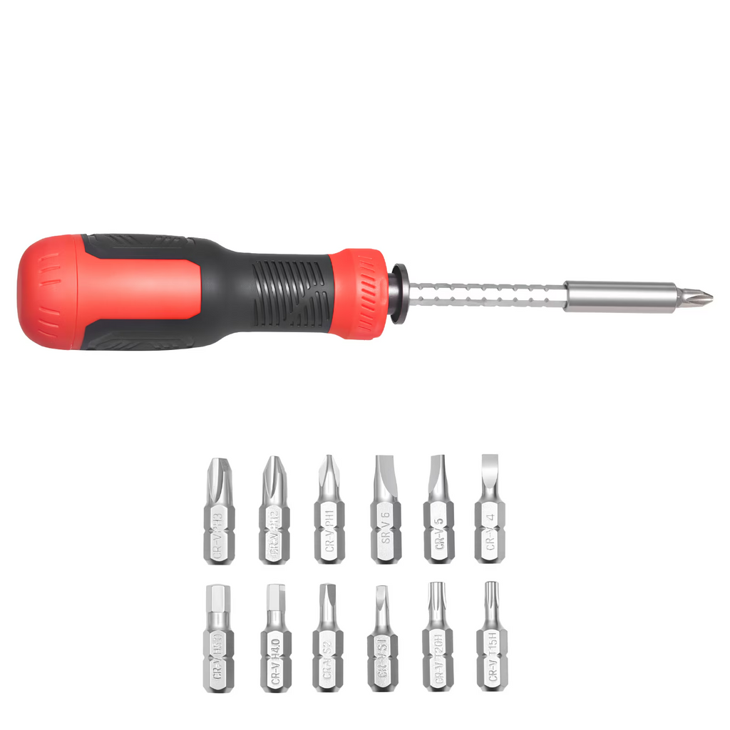 AEELLEEA-13 Piece Screwdriver Set Magnetic Handle Torx Phillips Hand Tools With Adjustable Extension Rod