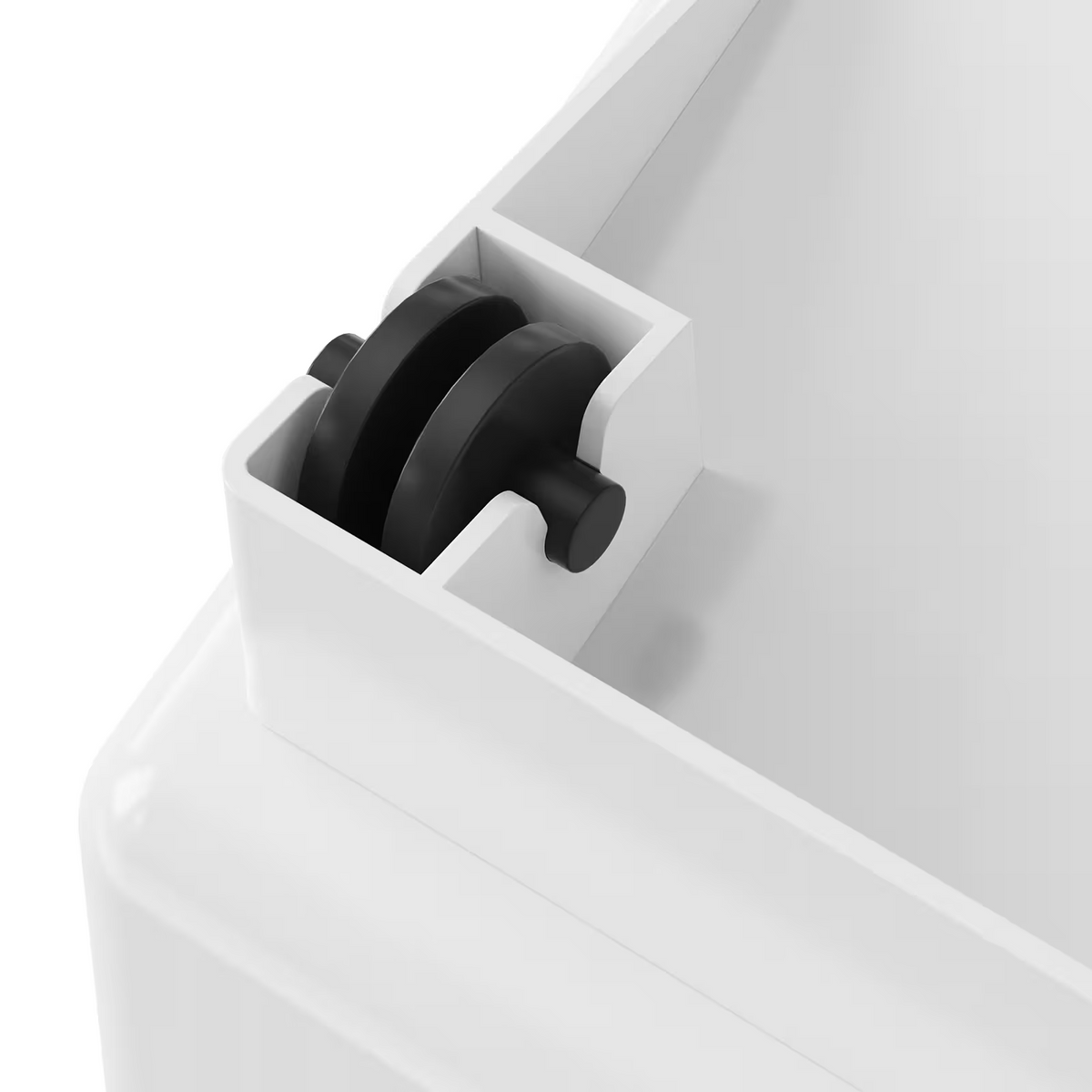 2-Pack Large Food Storage Containers with Wheels, Flip-Top Lids & Measuring Cups, White, 8.7" x 13.6" x 14.4"