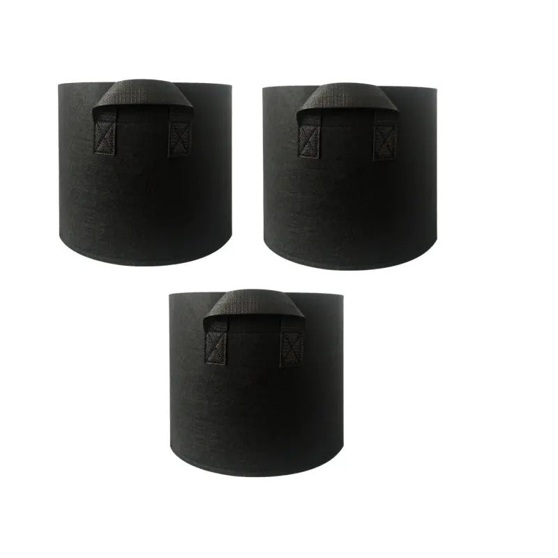 3-Pack 5-Gallon Fabric Grow Bags with Durable Handles, Nonwoven Planters for Vegetables, Fruits, Flowers and Herbs