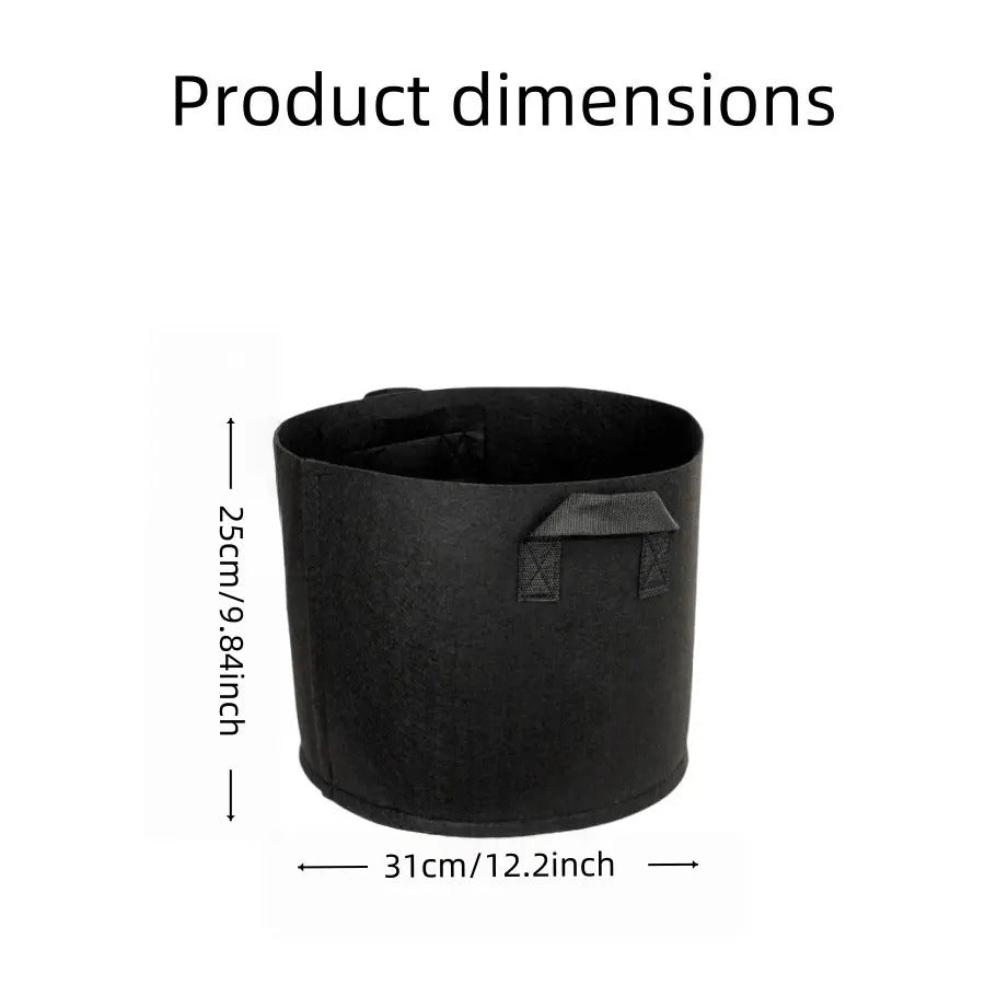 3-Pack 5-Gallon Fabric Grow Bags with Durable Handles, Nonwoven Planters for Vegetables, Fruits, Flowers and Herbs