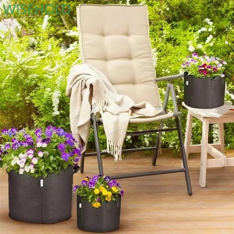 3-Pack 5-Gallon Fabric Grow Bags with Durable Handles, Nonwoven Planters for Vegetables, Fruits, Flowers and Herbs
