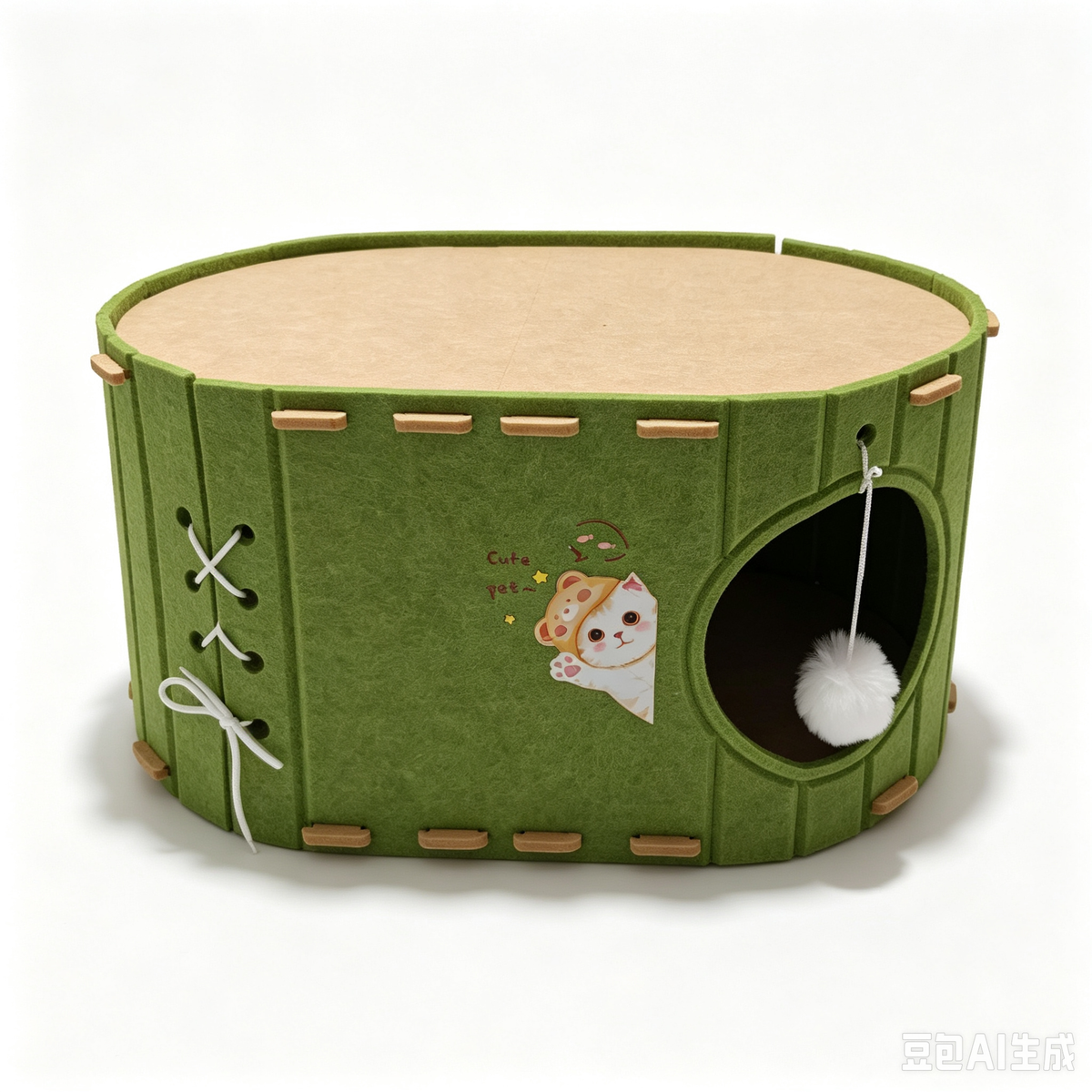 Washable Cat Cave Bed, Removable Soft Polyester Pet House for Indoor Cats & Small Dogs, Cozy Enclosed Pet Nest for Rest
