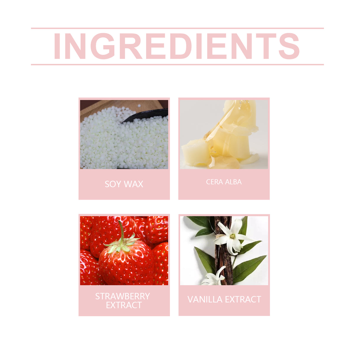 3 Pack Strawberry Shaped Scented Soy Wax Candles, Vanilla Strawberry Fragrance Candle for Bedroom, Romantic Home Decor & Holiday Gift