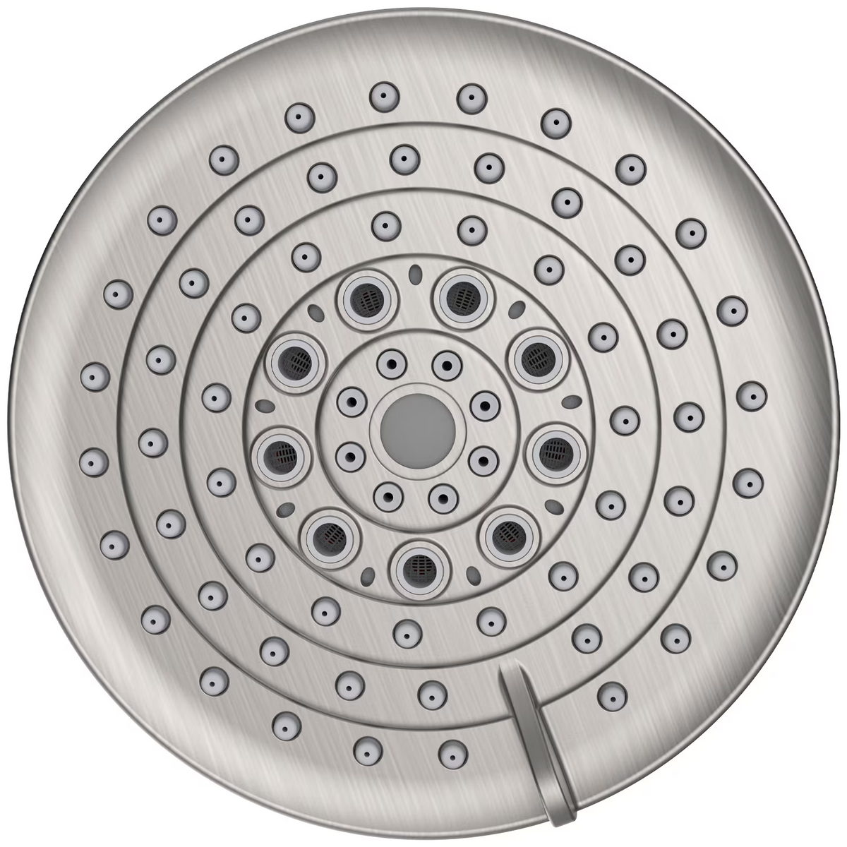 6-Setting High Pressure Rain Shower Head, 5 Inch, Fixed Wall Mount, Anti-Clog Nozzles, Works with Low Water Pressure