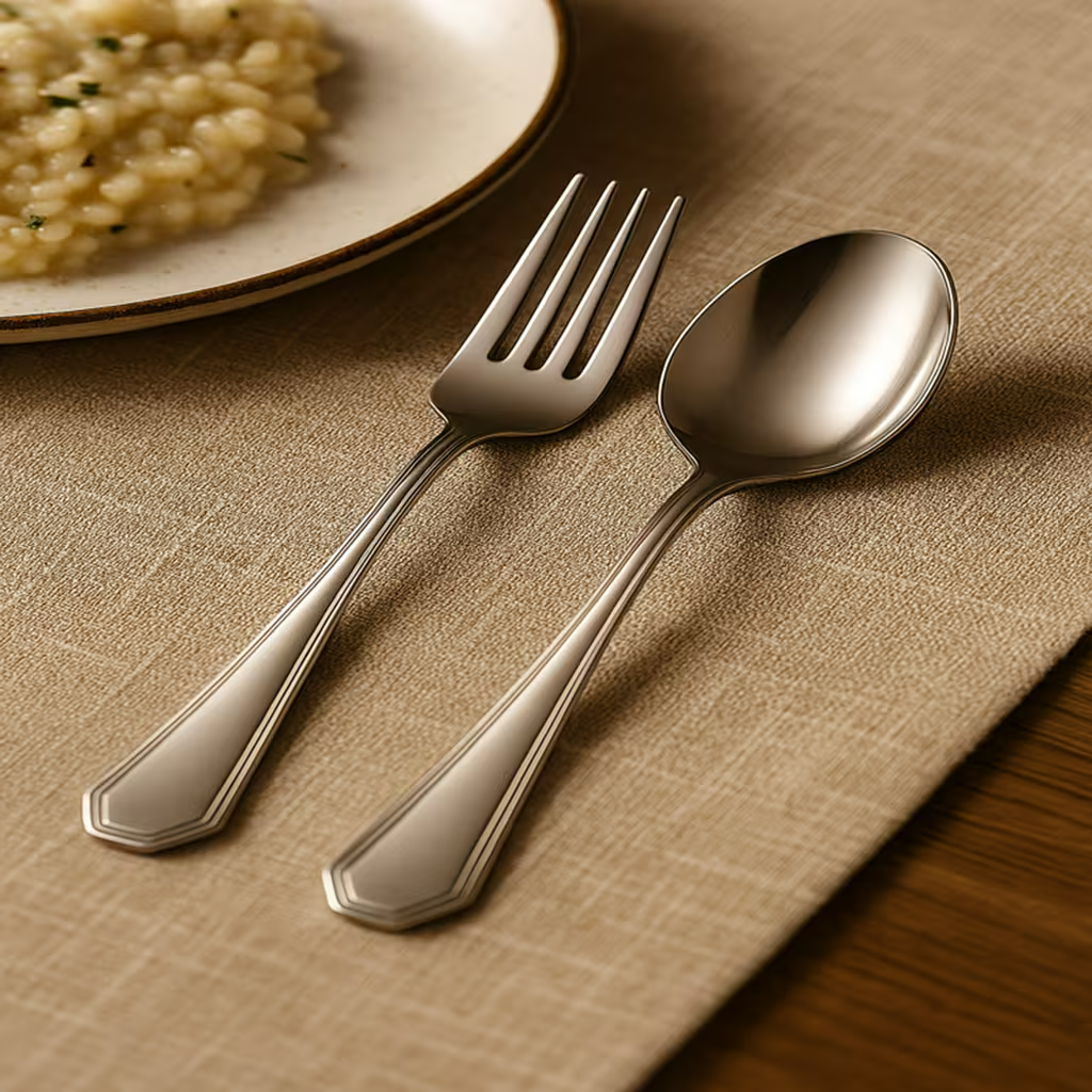 AEELLEEA-16Pcs Stainless Steel Flatware Set, Tableware Service for 4, Include Forks Spoons Knives, Elegant Silverware Set for Home Kitchen Dining
