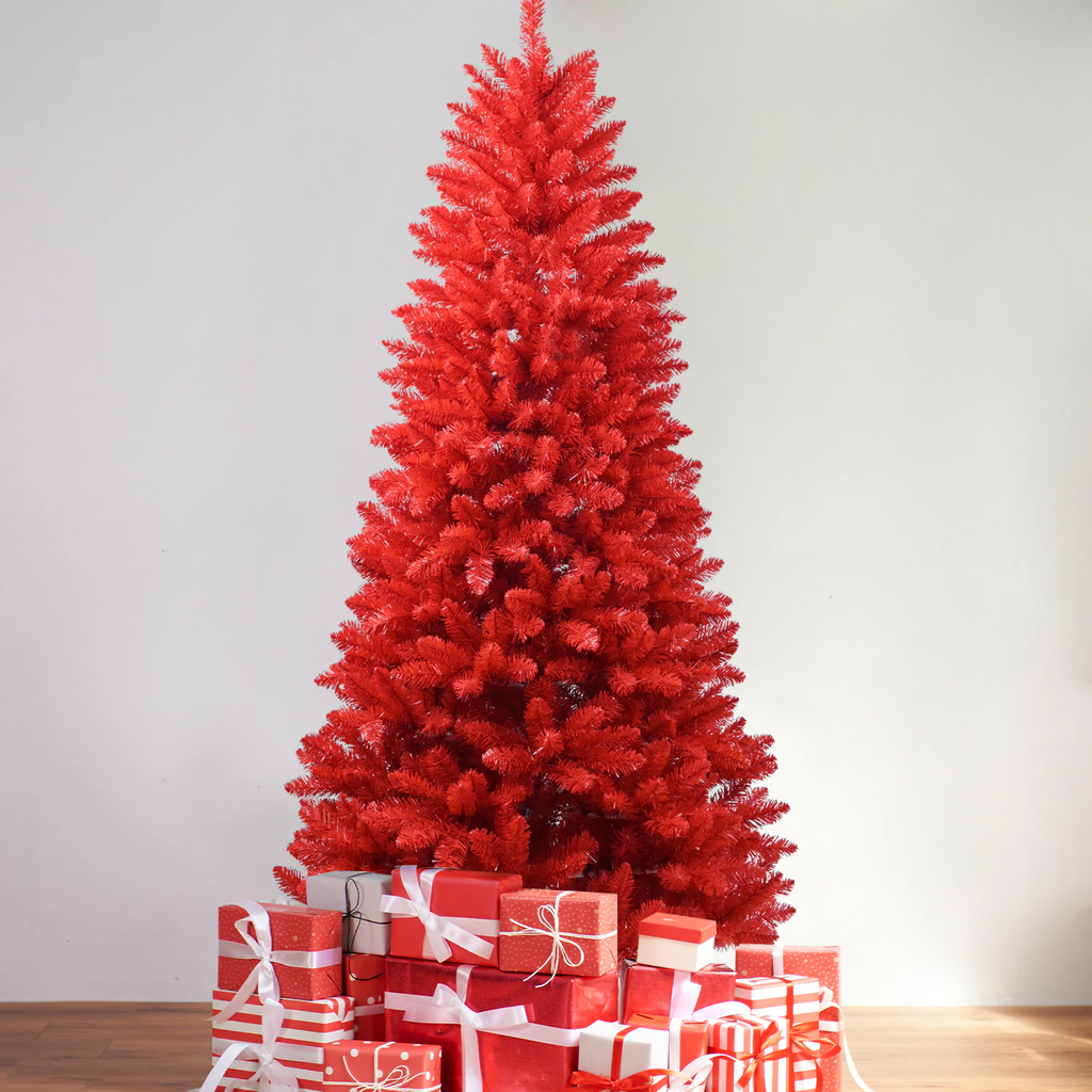 5FT PVC red tree