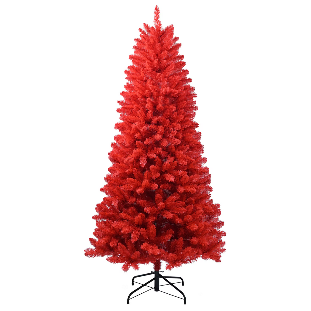 5FT PVC red tree
