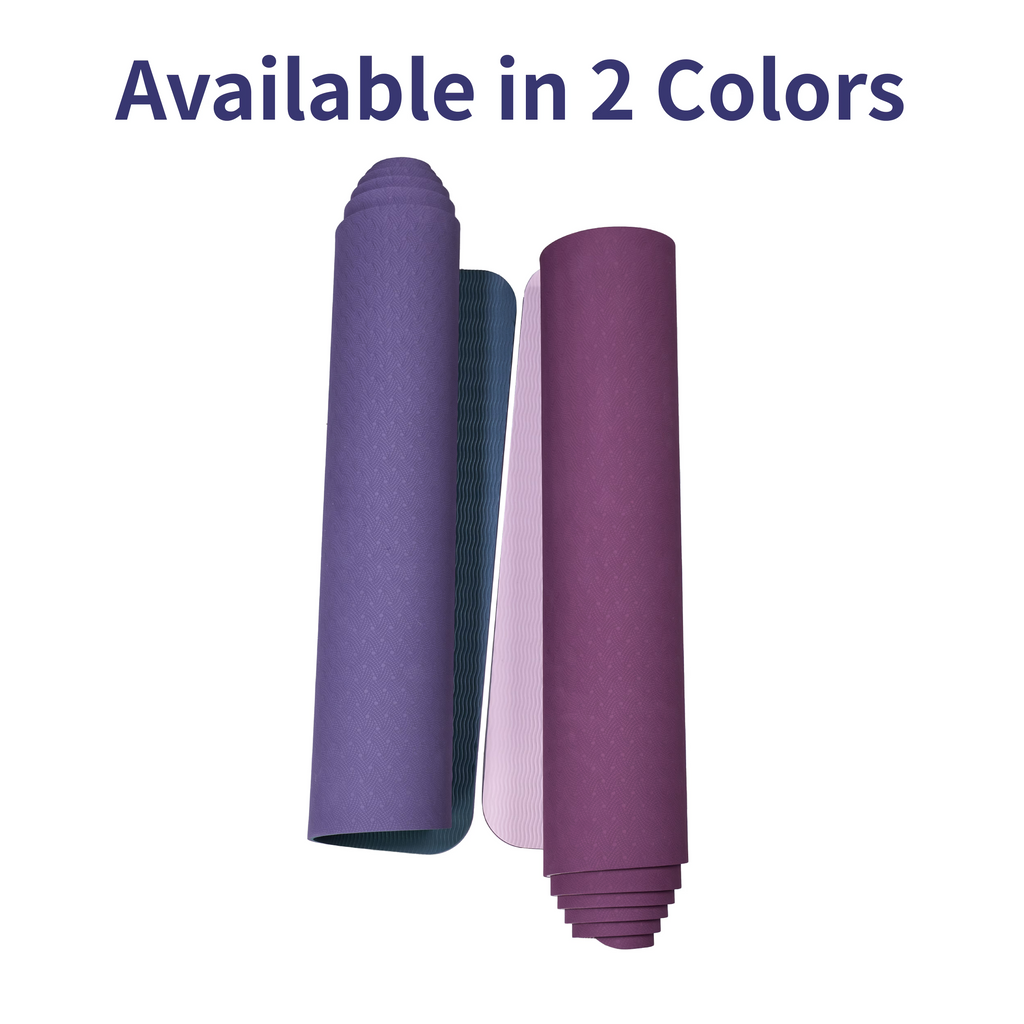 AEELLEEA-TPE Yoga Mat 72" x 24" Non Slip Double Sided Exercise Mat for Yoga Pilates Floor Workout