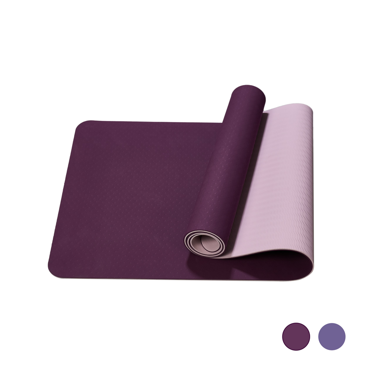 AEELLEEA-TPE Yoga Mat 72" x 24" Non Slip Double Sided Exercise Mat for Yoga Pilates Floor Workout