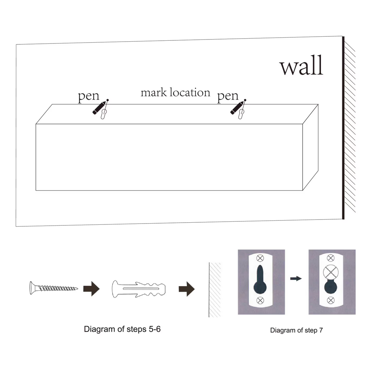 2-Piece Floating Wall Shelves, 10.04" Wood Wall Mounted Shelf Set for Books, Plants & Decor with Invisible Brackets, Gray