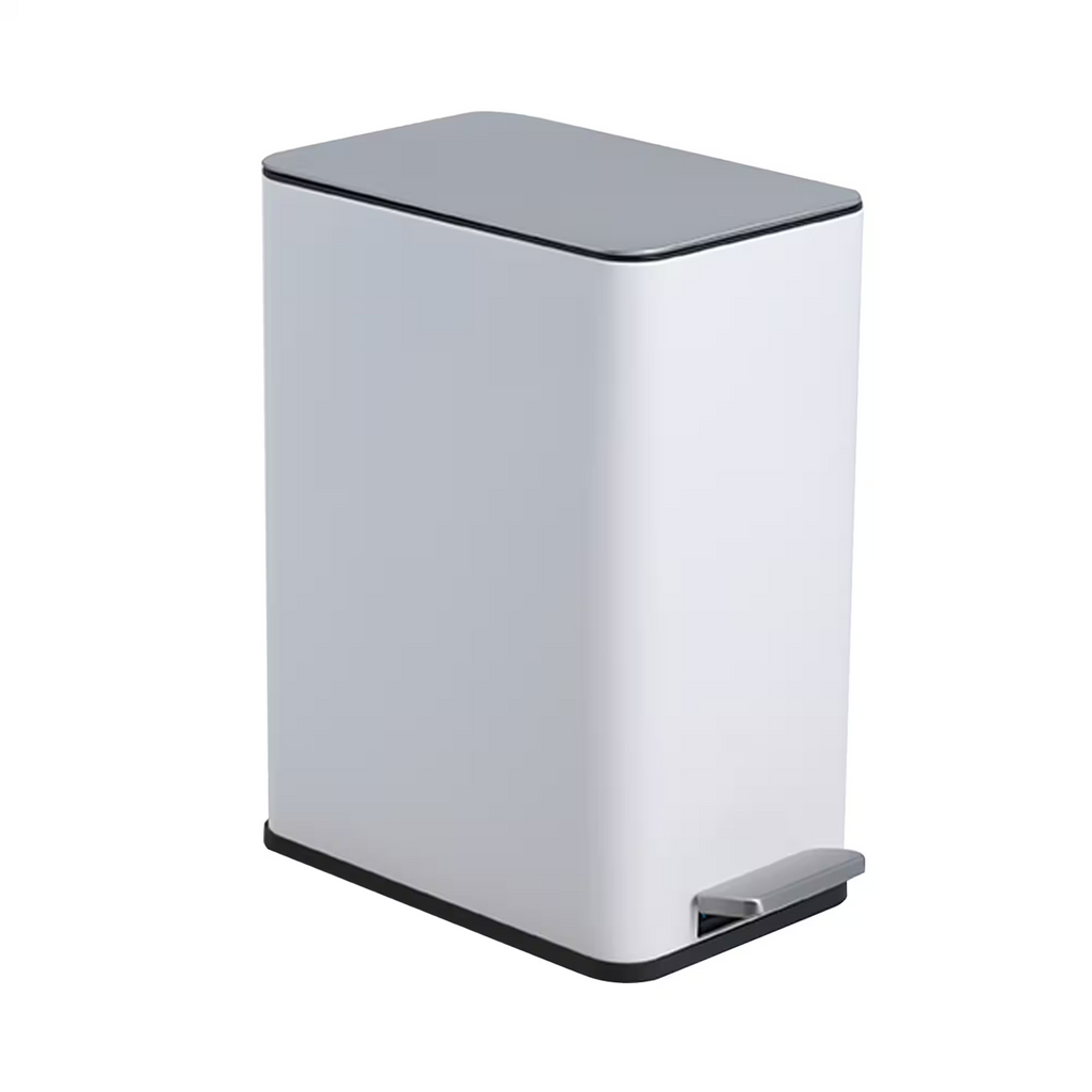 10L/2.6 Gallon Rectangular Step Trash Can, Stainless Steel Garbage Can with Foot Pedal, Removable Inner Bucket with Grip Groove and Side Handle