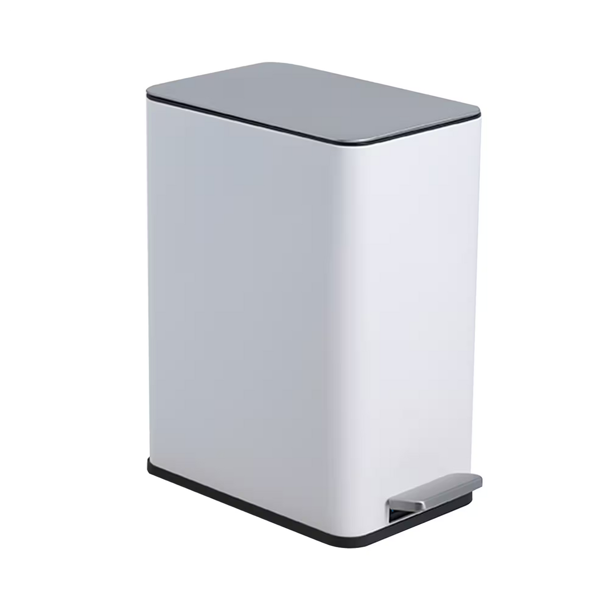 10L/2.6 Gallon Rectangular Step Trash Can, Stainless Steel Garbage Can with Foot Pedal, Removable Inner Bucket with Grip Groove and Side Handle