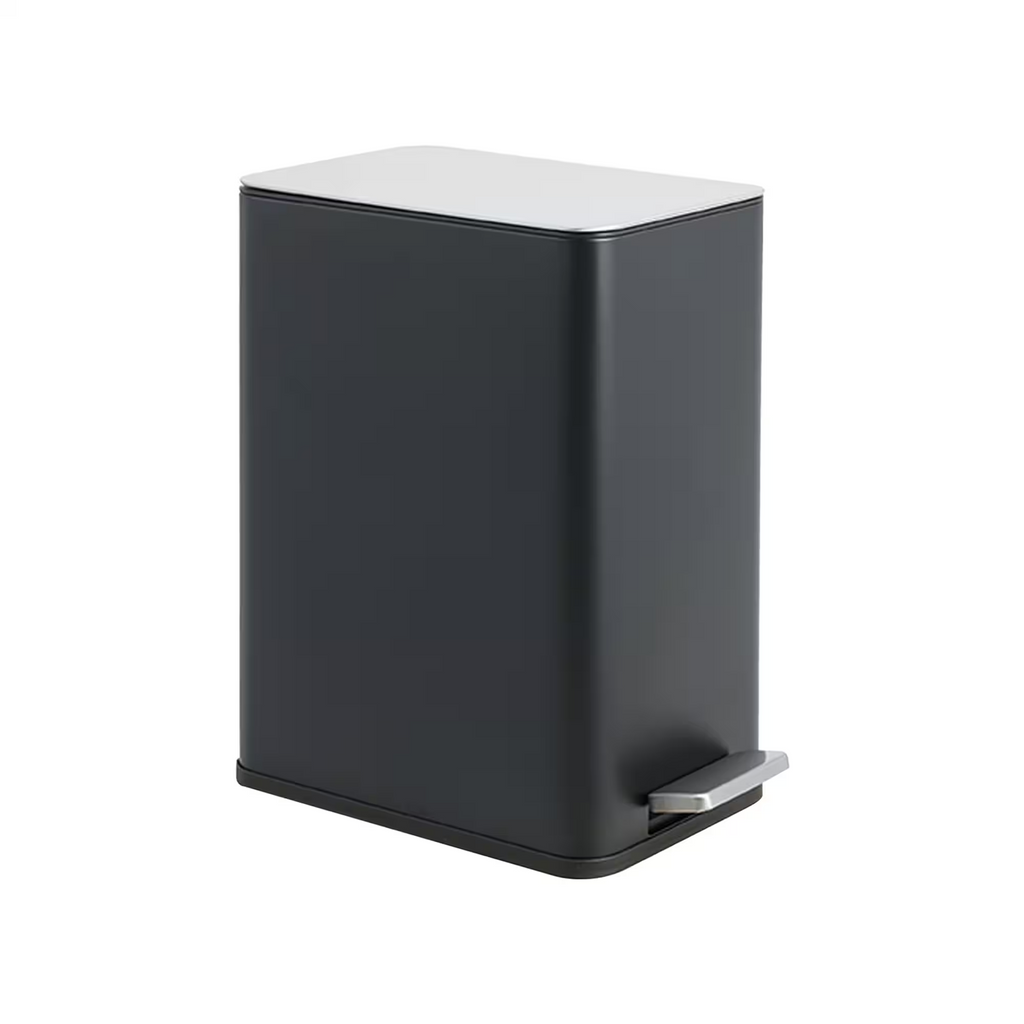 15L/4 Gallon Rectangular Step Trash Can, Stainless Steel Garbage Can with Foot Pedal, Removable Inner Bucket with Grip Groove and Side Handle