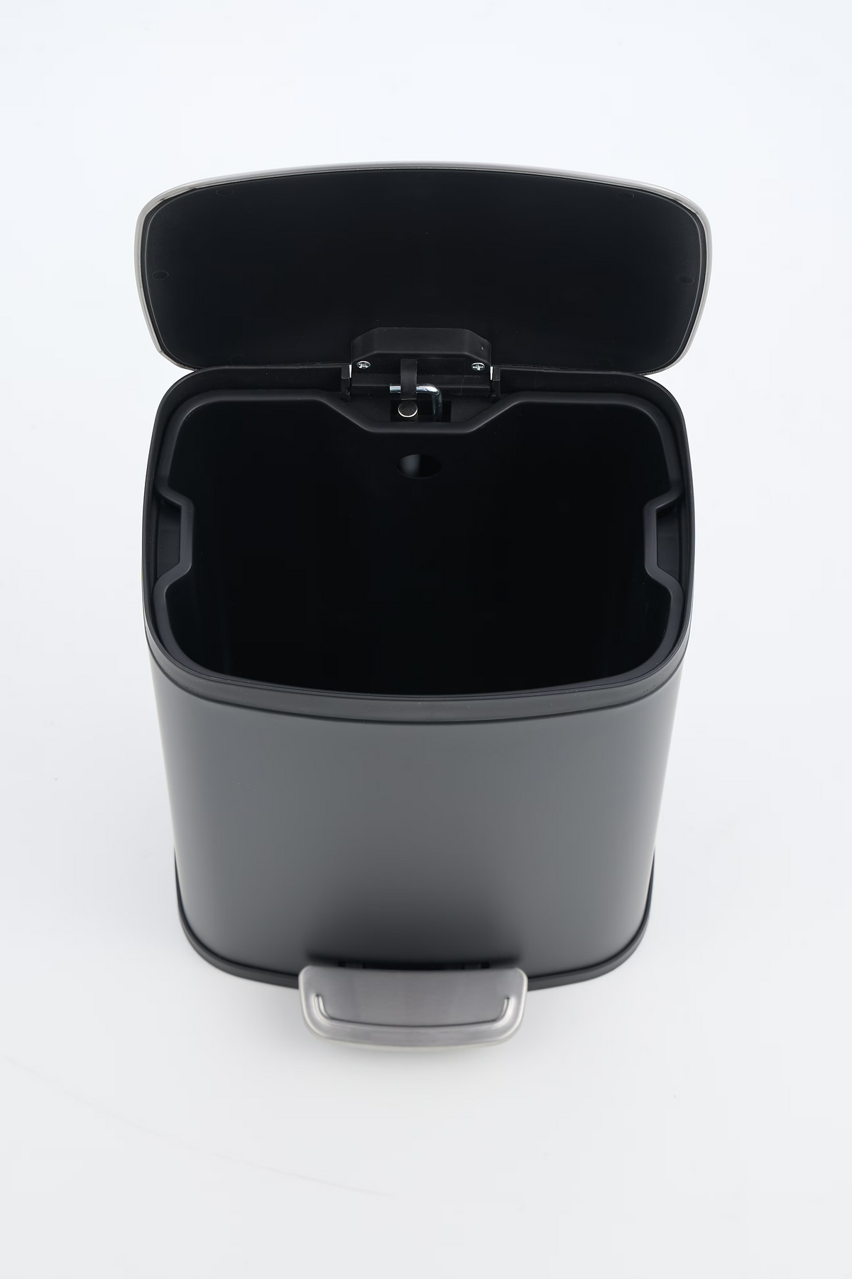 AEELLEEA-5L 1.32 Gallon Rectangular Step Trash Can, Stainless Steel Foot Pedal Garbage Can with Removable Inner Bucket for Bathroom Bedroom Office