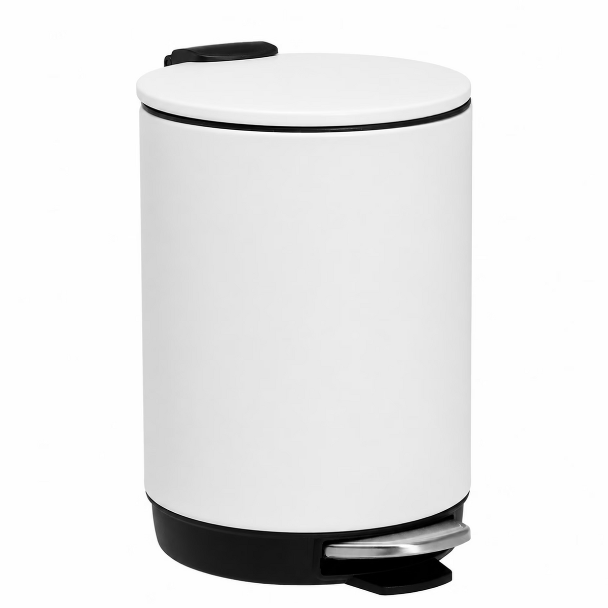 3L/0.8 Gallon Round Step Trash Can, Small Stainless Steel Bathroom Garbage Can with Foot Pedal and Removable Inner Bucket
