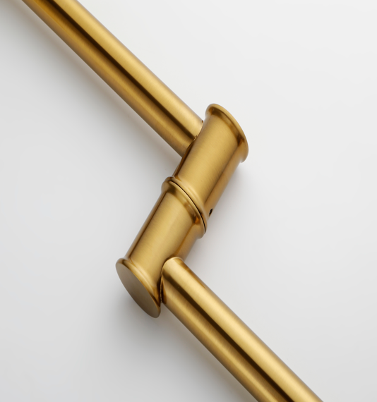 AEELLEEA Brushed Gold Wall Mount Pot Filler Faucet, Brass Folding Swing Arm Kitchen Faucet with Double Handles