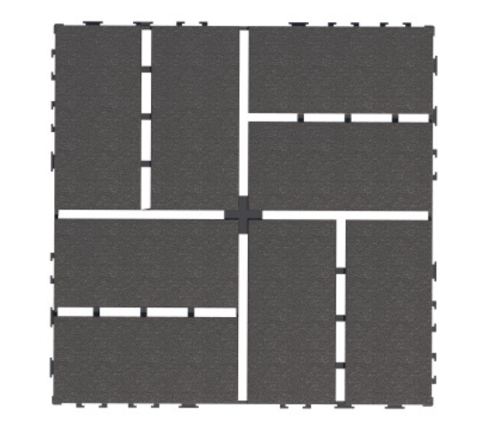 AEELLEEA 44 Pack Interlocking Plastic Deck Tiles, 12"x12" Waterproof Patio Tiles, All Weather Floor Tiles for Balcony Backyard Poolside