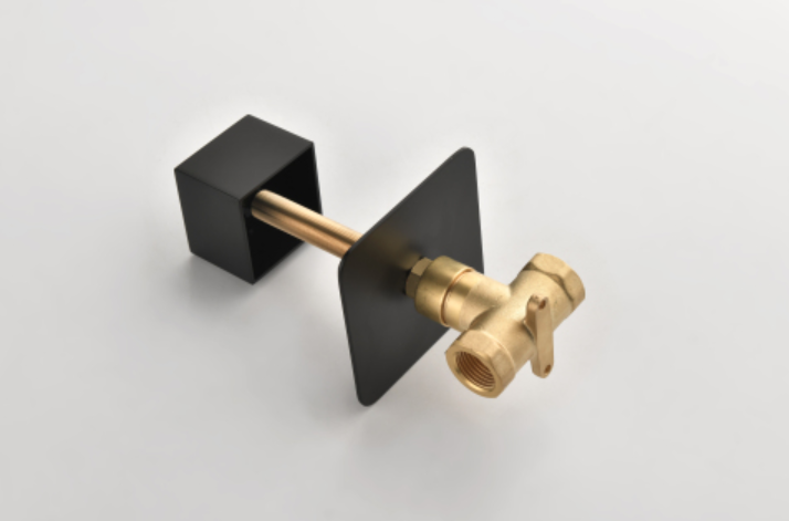 AEELLEEA 3/4 Inch Volume Control Valve, 3 Pack Matte Black Brass Shower Flow Control Valve for Bathroom