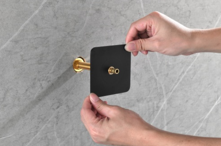 AEELLEEA 1 Pack Shower Volume Control Valve, 3/4 Inch Brass Concealed Wall Mount Valve with Matte Black Square Trim for Bathroom