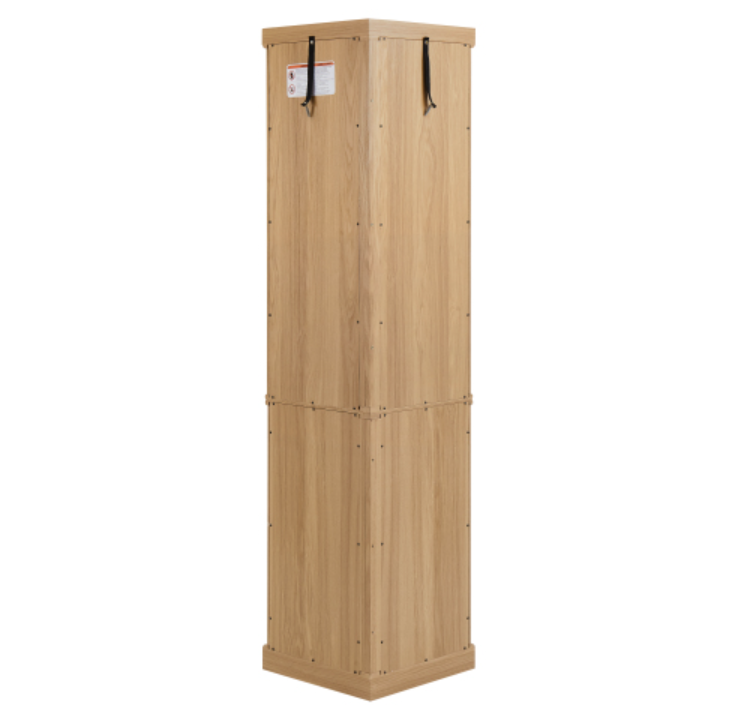 AEELLEEA Hexagonal Glass Curio Cabinet, Adjustable Tempered Glass Shelves, Mirrored Back, Magnetic Doors