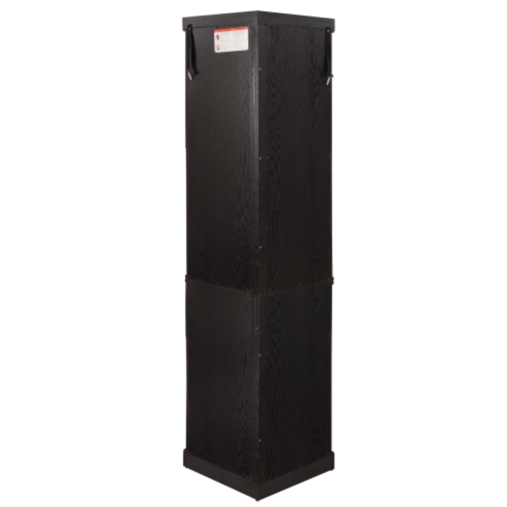 AEELLEEA Hexagonal Glass Curio Cabinet, Adjustable Tempered Glass Shelves, Mirrored Back, Magnetic Doors