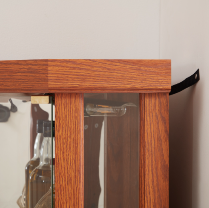 AEELLEEA Hexagonal Glass Curio Cabinet, Adjustable Tempered Glass Shelves, Mirrored Back, Magnetic Doors