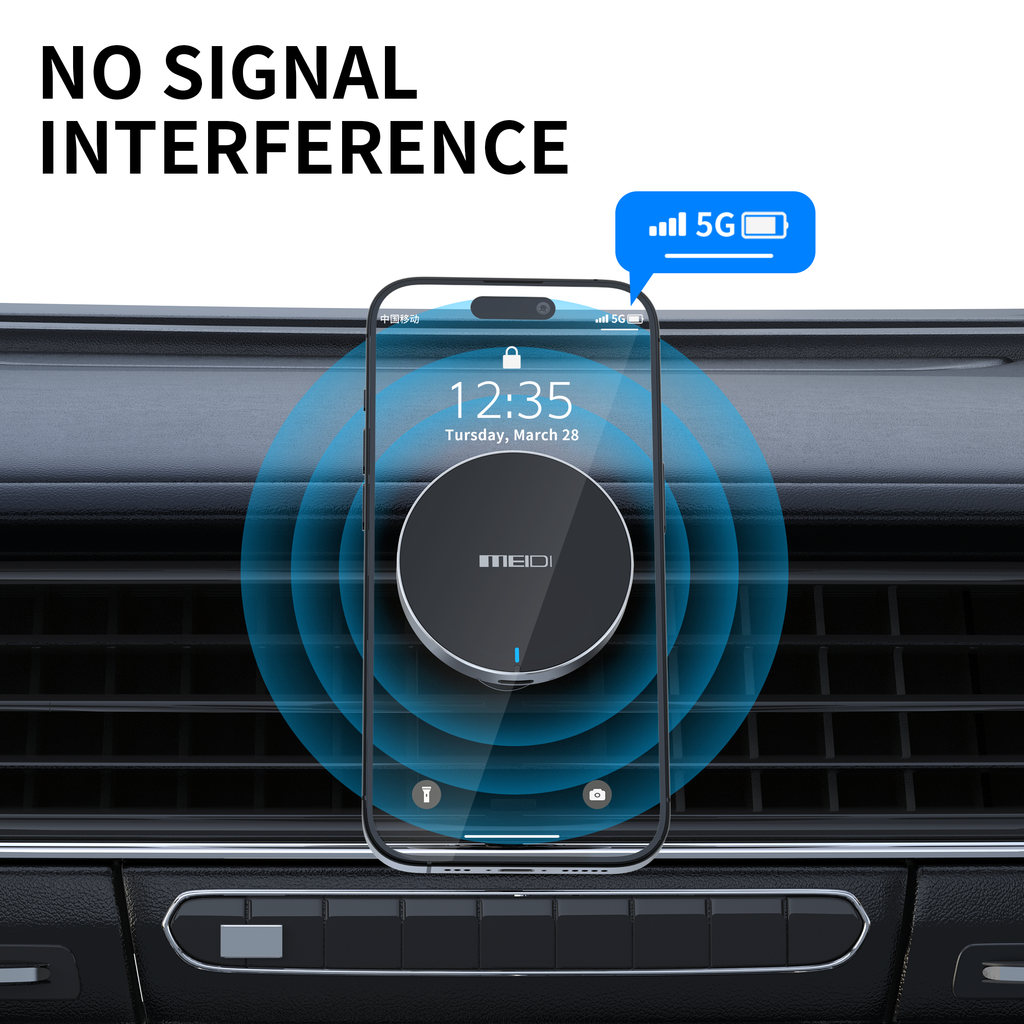 Magnetic Phone Mount for Car, Car Vent Phone Mount with 360 Degree Rotation, Vent Magnetic Phone Holder Compatible with iPhone, Samsung, Android Smartphones & GPS Devices