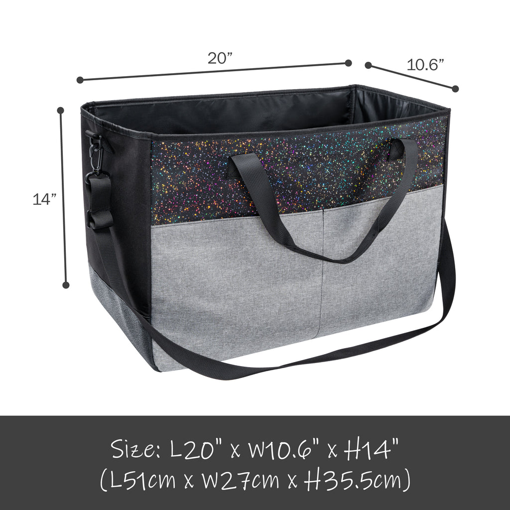 Sparkle Large Car Trunk Storage Bag, Waterproof Vehicle Cargo Organizer Tote with Strong Carry Handles