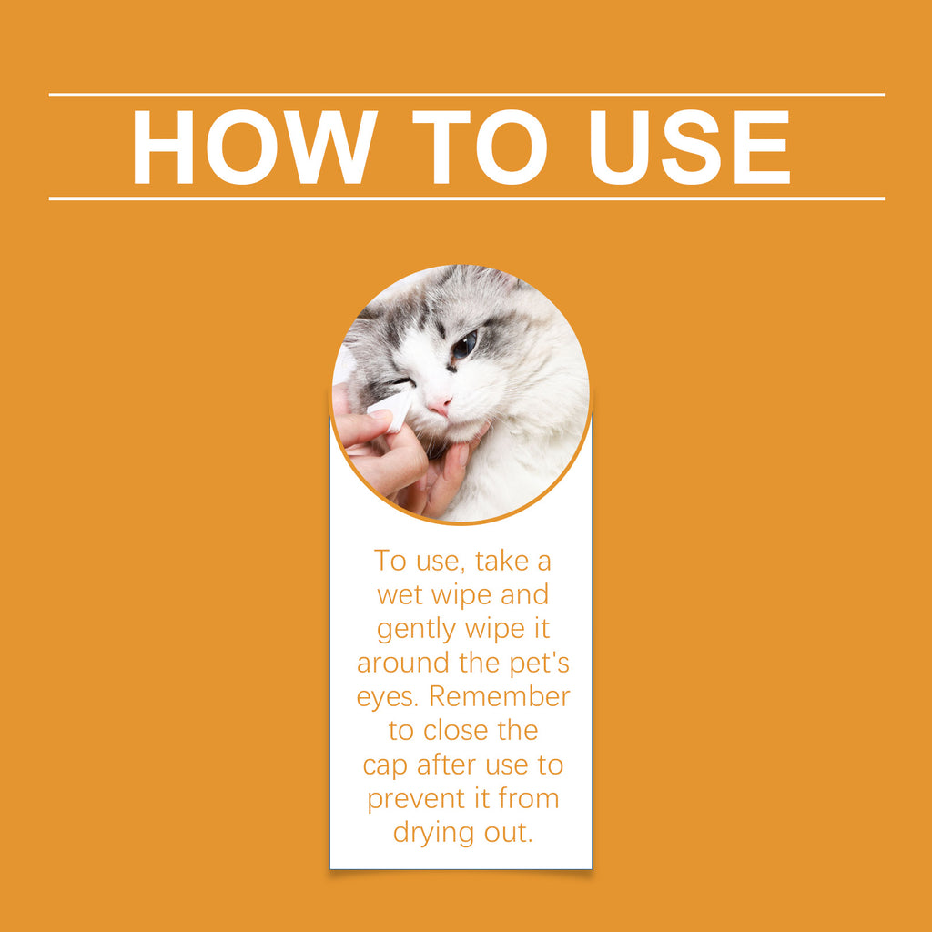 Eye Wipes for Dogs and Cats, 60 Count, Gentle Tear Stain Wipes, Chamomile and Witch Hazel