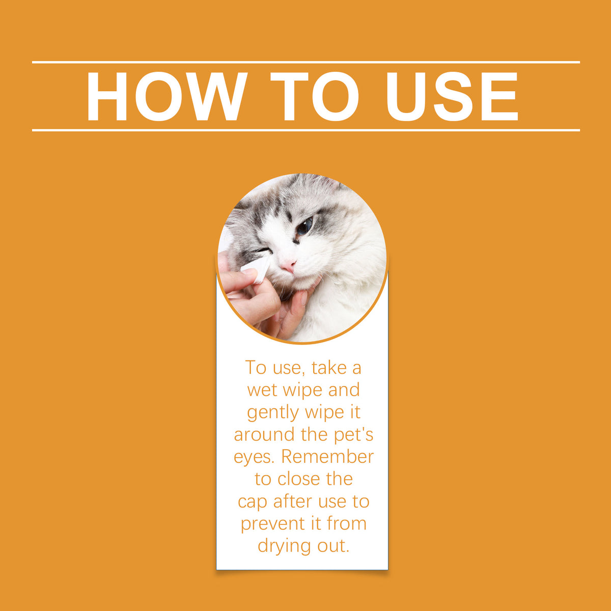 Eye Wipes for Dogs and Cats, 60 Count, Gentle Tear Stain Wipes, Chamomile and Witch Hazel