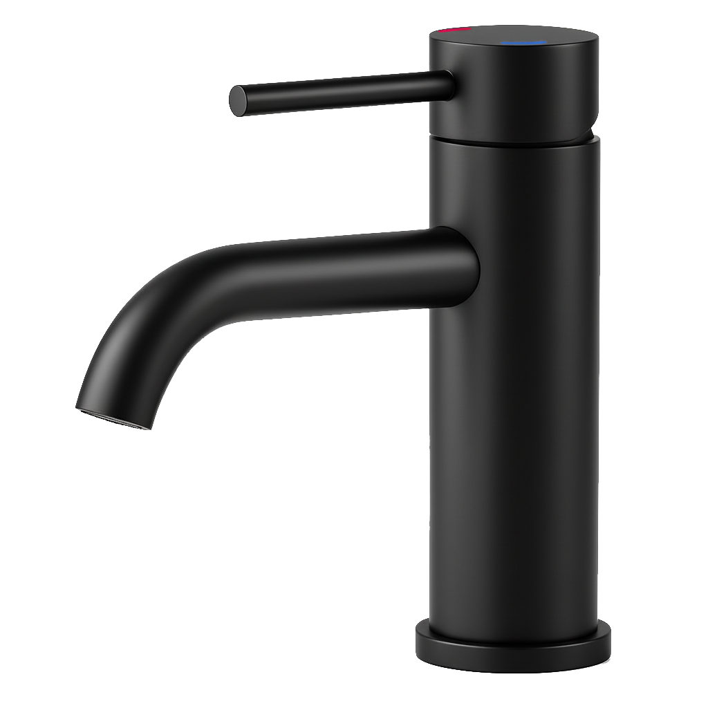 Single Hole Matte  Bathroom Faucet with Pop Up Drain Assembly and Faucet Supply Hose, Single Handle Lavatory Faucets for Sink, Sink Faucet Bathroom