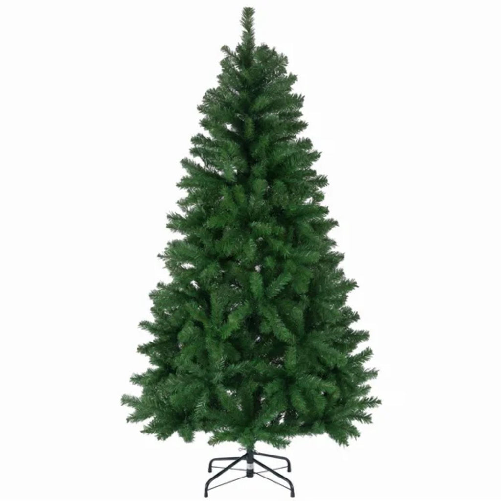 Aeelleea 6ft Artificial Spruce Christmas Tree, Unlit Hinged Xmas Tree with 1000 Tips & Metal Stand