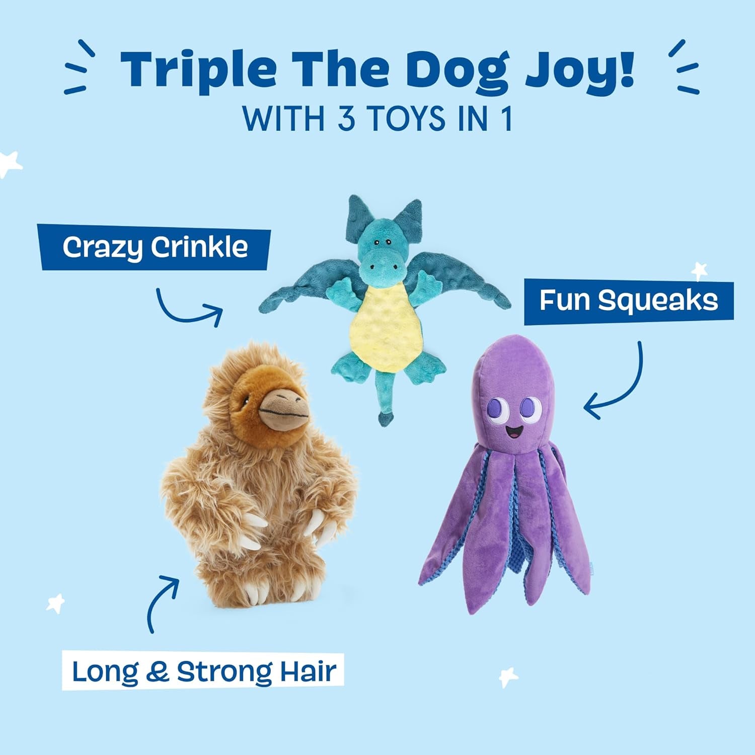 ZippyPaws of BarkBox Bundle Squeaky Dog Toys Plush Chew Toys  Pet Toys