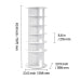 White Multi-Tier Storage Shelf 60cm, Compact Narrow Organizer Rack with Open Shelves for Kitchen Bathroom Pantry