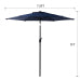Outdoor Patio Umbrella Dark Blue, Square Top Sun Shade with Silver Pole and Base, Tilt Adjustable for Deck Backyard Garden