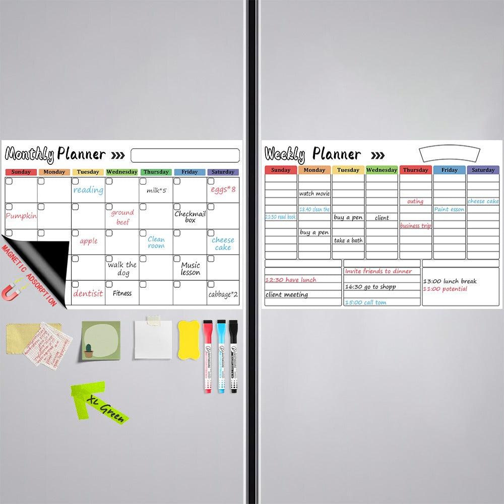Magnetic refrigerator message board, personalized creative sticker erase anytime you want to record, kitchen warmth sign