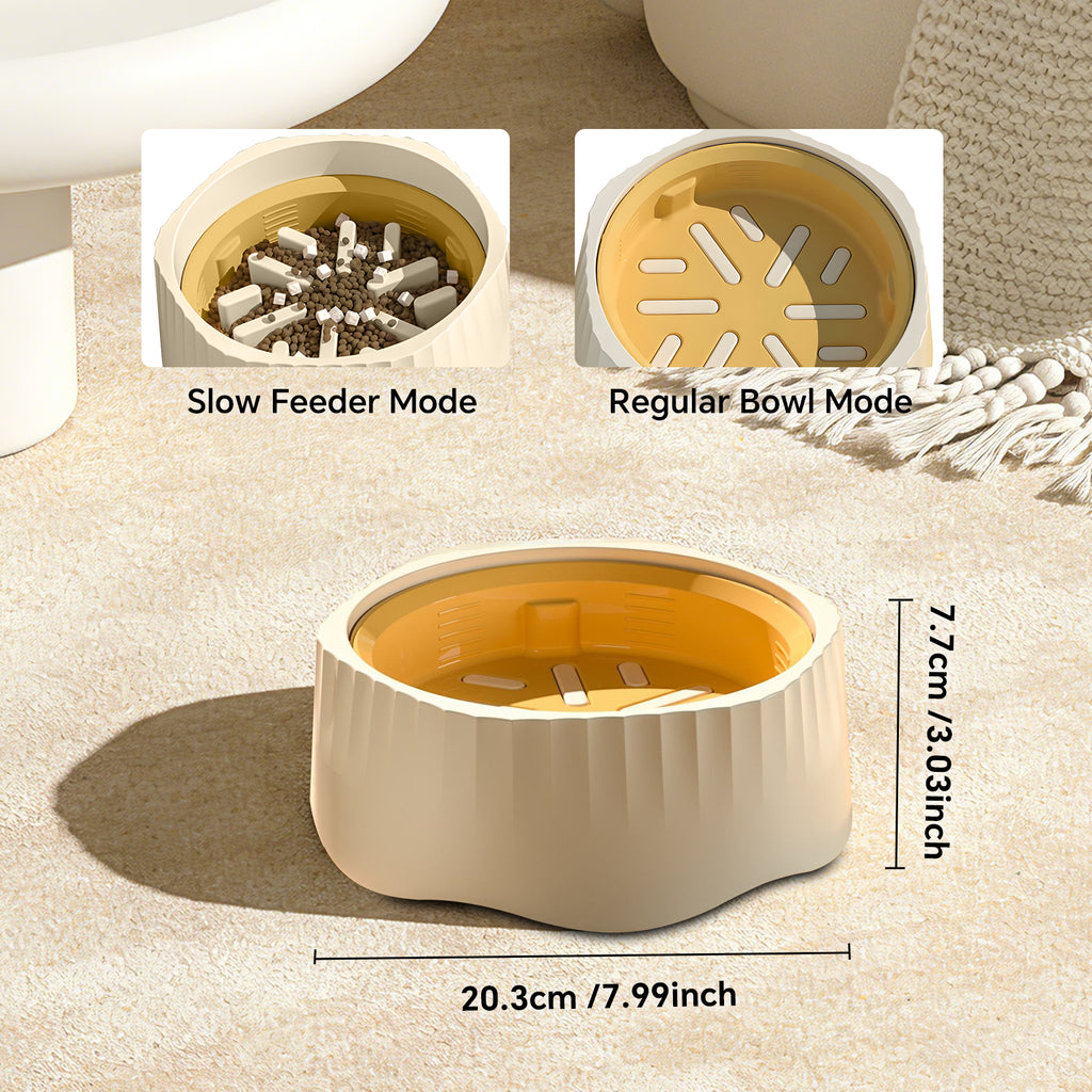 Cat Slow Feeder Bowl with Removable Insert and Non-Slip Base, Maze Anti-Choke Design, for Cats, Blue