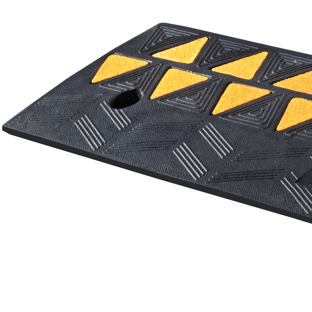 3.7" Rise Rubber Curb Ramp, 39.4" Long Threshold Ramp for Doorways, Heavy Duty Wheelchair Ramp for Home, Groceries & Vehicles, 15T Load Capacity