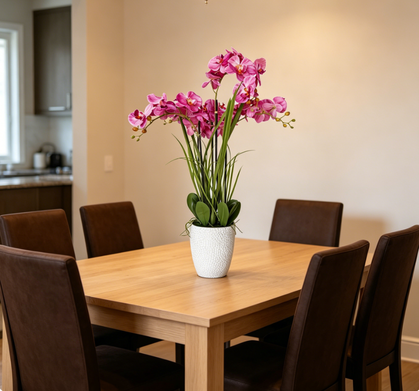 49 Inch Artificial Phalaenopsis Orchid with Resin Pot