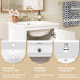 18 Inch Modern Bathroom Vanity with Ceramic Sink, Small Freestanding Bath Cabinet with Soft Close Drawer and Door Storage