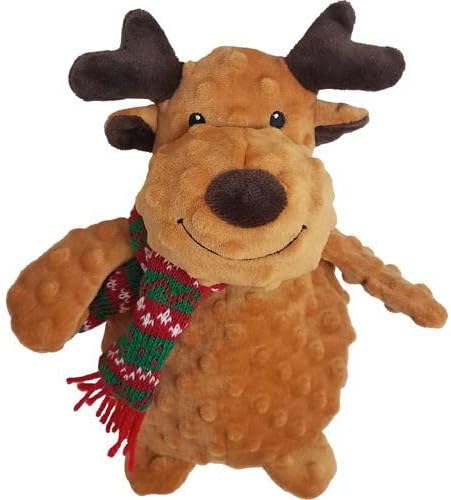 ZippyPaws Toys for Dogs with Squeakers and Crinkle.Petlou CHR Crinkle Dog Toys for Small and Medium Size . (10 INCH, 10" CHR Dotty Reindeer)