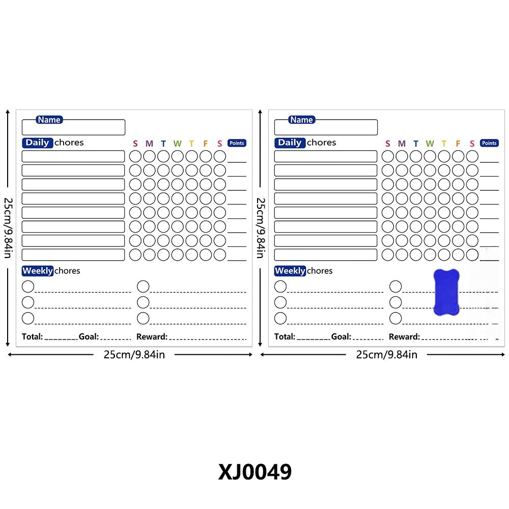 Magnetic Fridge Dry Erase Planner Set, Monthly & Weekly Calendar Whiteboard, Strong Magnetic Backing, Large Writing Area, Kitchen Memo Board for Family