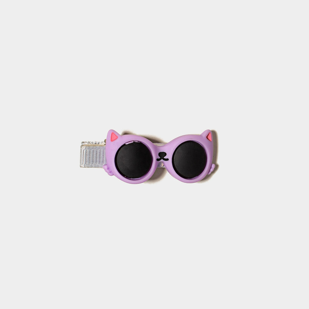 2 Pack Cartoon Sunglasses Design Hair Barrettes, Animal Theme Hair Clips for Girls, Random Color Shipped: Pink, Purple, Green, Mint Green, Yellow