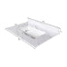 31 Inch Bathroom Vanity Top with Sink, White Marble Look Countertop with Undermount Rectangular Sink and 4 Inch Backsplash