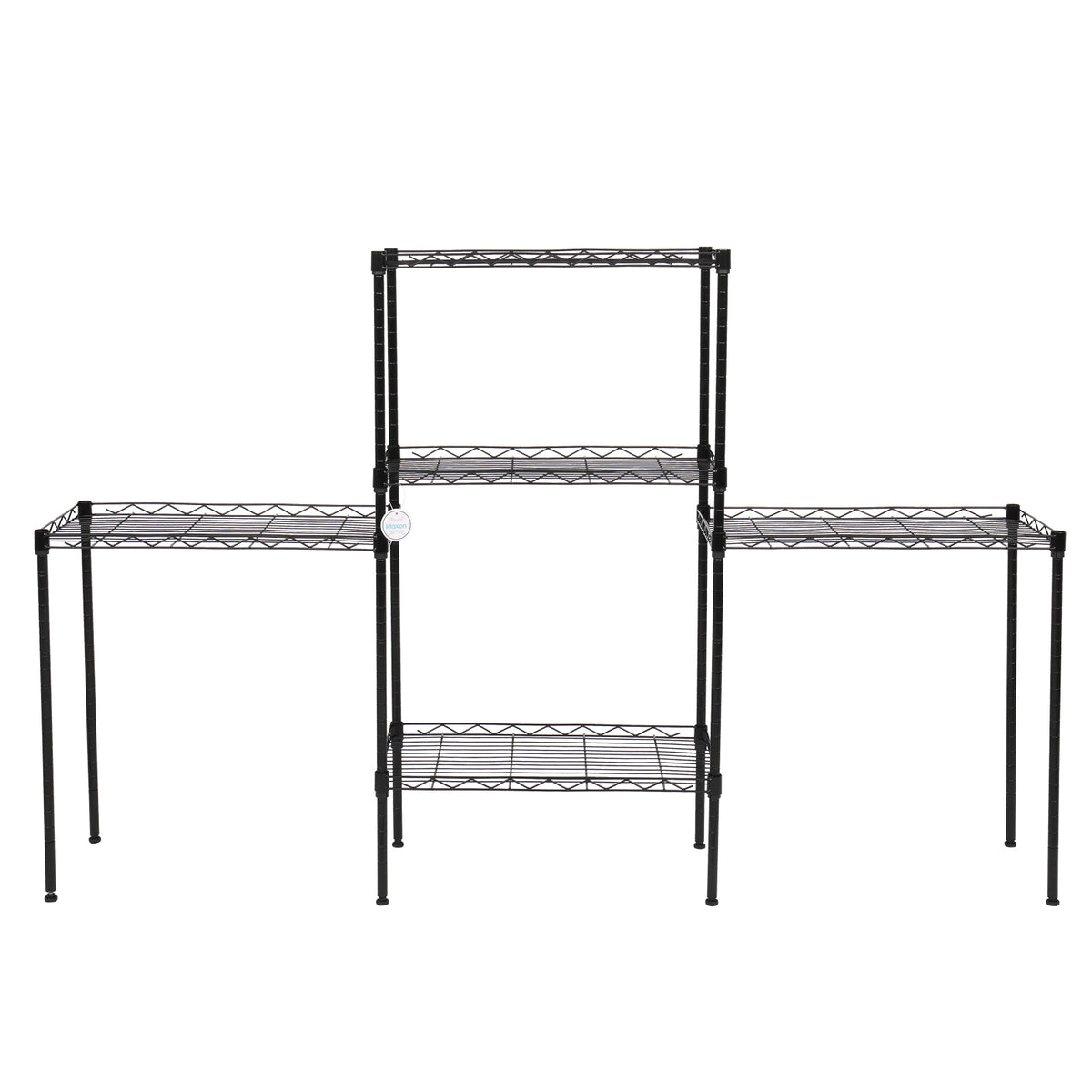 AEELLEEA-Changeable Assembly Floor Standing Carbon Steel Storage Rack, Black