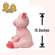 ZippyPaws Plush Pig Dog Toy | Heavy Duty Dog Toys for Dog Enrichment Toys for Large Dogs | Dog Toys Without Squeakers