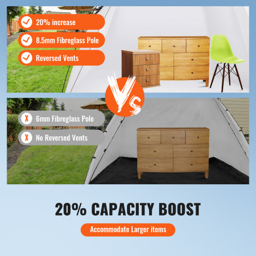 Paint Booth Tent, Portable Spray Paint Tent 120 x 84 x 72 in, Pop Up Painting Shelter with Vents, Fiberglass Poles for DIY Projects